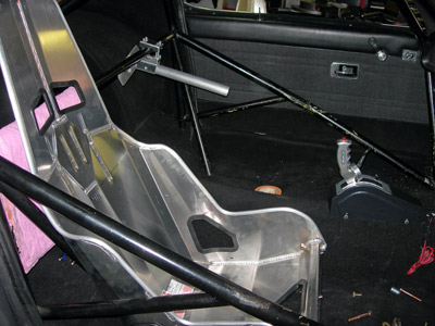 passenger side race seat install