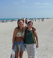 Jen and Missy in Miami, south beach